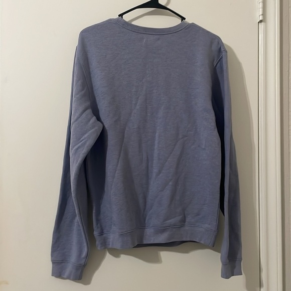 Silence + Noise Light Blue Black Studded Crew Sweatshirt Womens Size Small - Picture 2 of 7